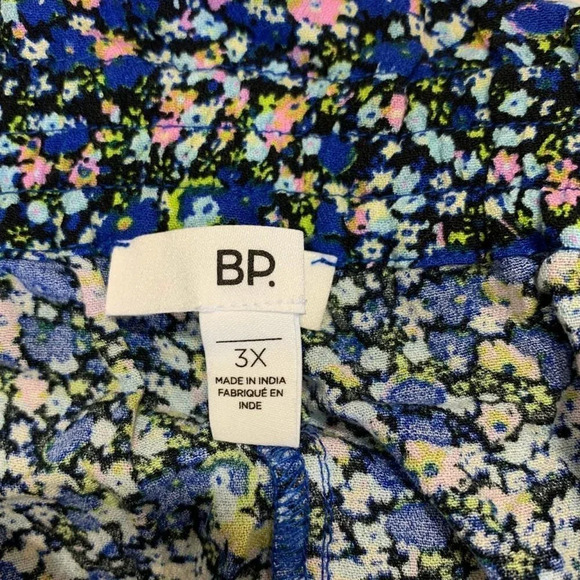 Nordstrom BP Womens Paperbag Waist Trousers In Black Blue Maisey Ditsy SZ 3X NWT - Picture 8 of 14